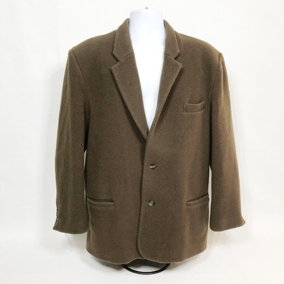 Vintage Eddie Bauer Brown 85% Wool Blend Blazer Sport Coat Mens Medium - Picture 1 of 7